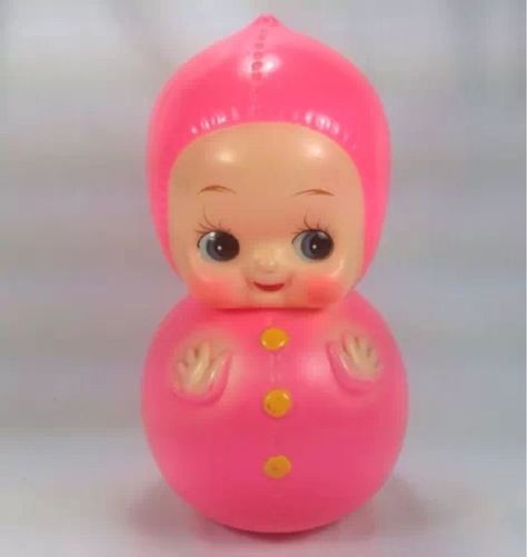 Vintage Kitsch 1950s, Pink Toy, Pink Toys, Kewpie Doll, Kewpie Dolls, Roly Poly, Vintage Kitsch, Arte Inspo, Love Vintage