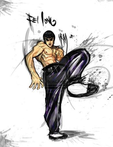 Fei Long (Vs Mode) Fei Long, Bruce Lee, Street Fighter, Art Style, Tattoo Ideas, Humanoid Sketch, Disney Characters, Fictional Characters, Art