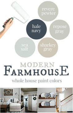 modern farmhouse whole house paint colors Farmhouse Bedroom Paint Colors, Farmhouse Paint Colors Interior, Modern Farmhouse Paint Colors, House Paint Colors, Farmhouse Paint Colors, Farmhouse Paint, Victorian Farmhouse, Neutral Paint Colors, Favorite Paint Colors