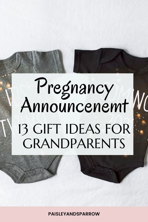 Wondering how to announce your pregnancy to your parents? 13 gift ideas for new grandma or grandpa - great for grandparents Becoming Grandparents Announcement, Pregancy Announcement, Creative Baby Announcements, Grandparent Announcement, Baby Announcement Grandparents, Pregnancy Announcement To Parents, Fun Pregnancy Announcement, Gifts For New Grandma, New Grandparent Gifts