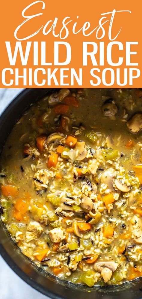 Healthy Wild Rice Chicken Soup, Broth Based Wild Rice Soup, Chicken Soup With Wild Rice, Stove Top Chicken And Wild Rice Soup, Low Carb Wild Rice Soup, Chicken Wild Rice Mushroom Soup Crockpot, Chicken And Wild Rice Stew, Low Sodium Chicken Wild Rice Soup, Wild Rice Chicken Soup Stove Top