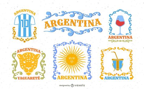 Fileteado Style Argentina Elements Pack Argentina Graphic Design, Argentina Drawing, T Shirt Designs Graphics, Argentina Wallpaper, Argentina Design, 6 Elements, 3dprinting Design, Logo Restaurant, Educational Projects