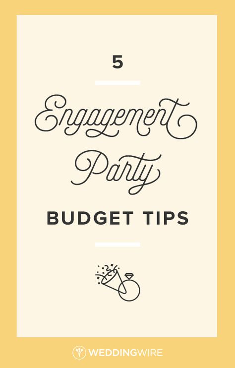 5 Engagement Party Budget Tips - Throwing an engagement party? Find out how to not break the bank with these tips on @weddingwire! Easy Engagement Party Ideas, Creative Engagement Party Ideas, Engagement Party Budget, Casual Engagement Party, Small Engagement Party, Party Budget, Backyard Engagement Parties, Engagement Party Ideas, Engagement Party Diy