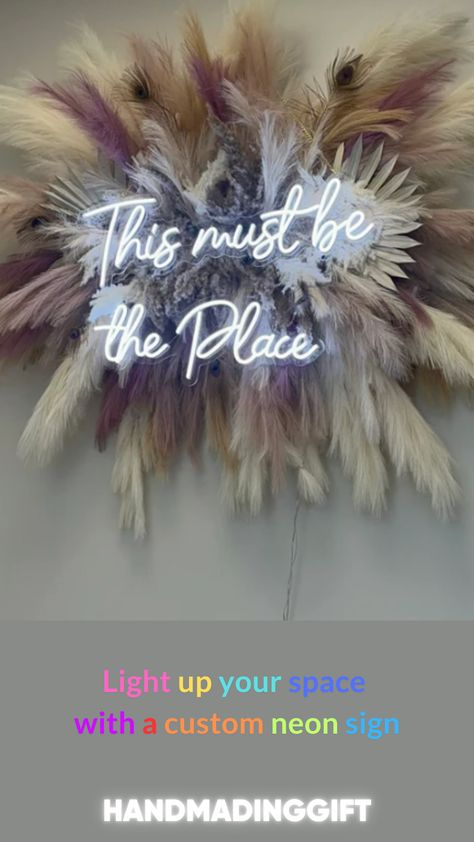 This Must Be The Place Sign, Oh La La Neon Sign, This Must Be The Place Neon Sign, Thank You Neon Sign, Custom Room Decor, This Is My Happy Place Neon Sign, Room Decor Neon, Neon Sign Aesthetic, Home Restaurant