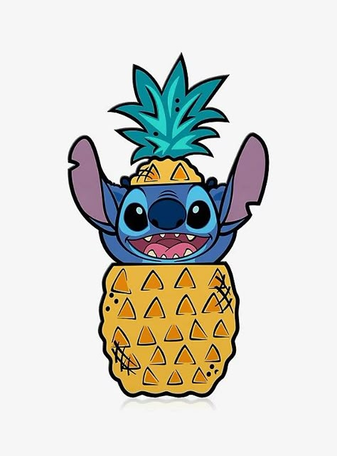 Stitch Pineapple, Pineapple Stitch, Lilo En Stitch, Stitch Drawings, ليلو وستيتش, Stitch Tattoo, Lilo And Stitch Quotes, Lilo And Stitch Drawings, Stitch Quote