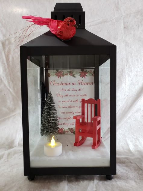 #ChristmasInHeaven #ChristmasInHeavenPoem #ChristamsInHeavenLantern #Christmas #Crafts #Decor #Memorial #Handmade Memory Lanterns, Diy Christmas Lantern, Christmas In Heaven Lantern, Neotraditional Tattoo, Lantern Ideas, Christmas Lantern, Christmas In Heaven, Christmas Lanterns, Christmas Decorating Ideas