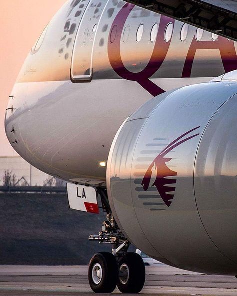 Qatar A350 Qatar Airways Cabin Crew, Aircraft Photography, Plane Pictures, Qatar Travel, Angel Flight, Best Airplane, Plane Photos, Airbus A350, Commercial Plane