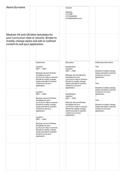 Resume Grid Layout, Grid System Design, Cv Graphic Design, Grid Design Layout, Cv Layout, Visual Resume, Graphic Design Cv, Mises En Page Design Graphique, Design Resume