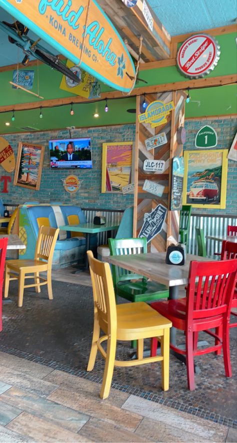 Beach Store Ideas, Juicenet Cafe H20, Beach Themed Restaurant, Hawaii Restaurant, Surf Bar, Surf Cafe, Mexican Restaurant Decor, Surf Shops, Surf Room Decor