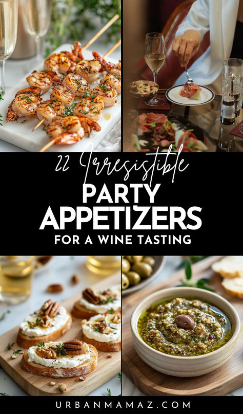 Party Appetizers for a Wine Tasting Appetizer With Wine Party Appetizers, Appetizers To Pair With Red Wine, Food For Wine Party, Wine And Cheese Tasting Party, Wine Food Pairing Appetizers, Wine Tasting Snacks Appetizers, Appetizers To Serve With Wine, Beer And Appetizer Pairings, Hosting Wine Tasting Party