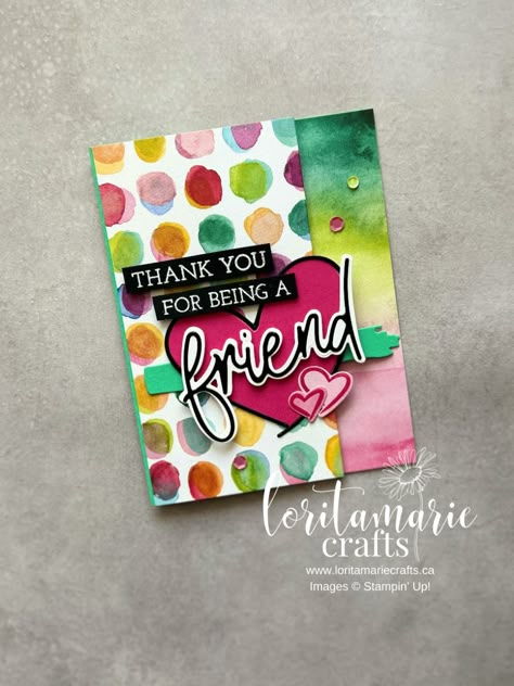 Create Bold & Fun Cards with Stampin' Up!'s Full of Life DSP & Friends for Life Bundle Full Of Life Dsp Stampin Up Cards, Stampin Up Friends For Life, Friends For Life Stampin Up Cards, Full Of Life Stampin Up Cards, Fun Card Ideas, Being A Friend, Friends For Life, Fun Cards, Craft Images