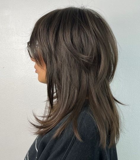 Shoulder-Length Wolf Cut with Disconnection Disconnected Haircut, Wolf Cut Hair, Hairstyles For Women Over 50, Short Layers, Wolf Cut, Shag Haircut, Dirty Blonde, Long Layered Hair, Cut Hair