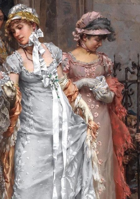 Vintage 1800s Aesthetic, Vintage Pinups, Music Sculpture, Regency Era Fashion, Books Reference, Dress Painting, Rennaissance Art, Amazing Dresses, Historical Painting