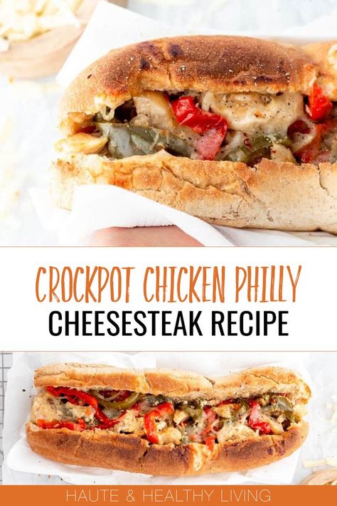 Crockpot Philly Cheese Chicken, Philly Cheese Steak Crockpot Recipes, Slow Cooker Chicken Philly Cheesesteak, Dump And Go Chicken Crockpot, Low Carb Recipes Crockpot, On The Road Meals, Slow Cooker Dump And Go, Family Crockpot Meals, Chicken Philly Cheesesteak Recipe