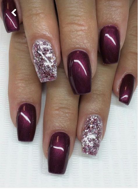 Cute Easy Nail Designs, Burgundy Nail Designs, Nail Color Trends, Square Nail Designs, Cute Simple Nails, Nail Colors Winter, Winter Nails Acrylic, Long Nail Designs, Easy Nails