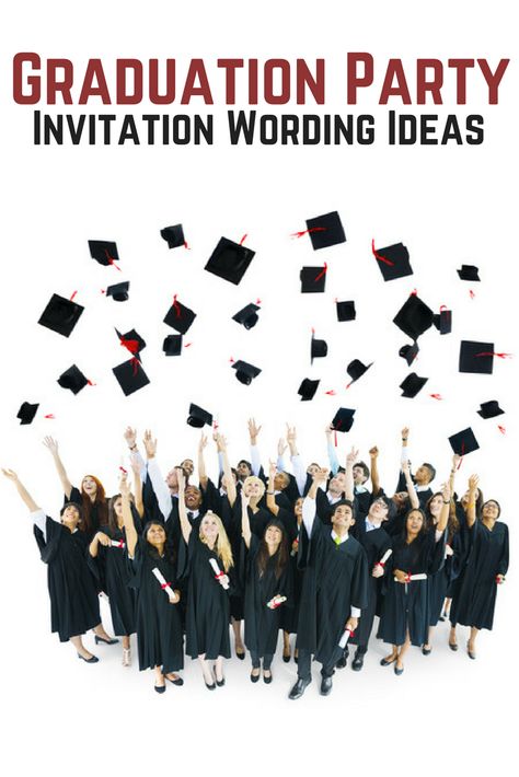 Wording ideas for graduation parties (high school and college) Graduation Party Quotes, Graduation Open House Invitations, Unique Graduation Invitations, High School Graduation Party Invitations, Graduation Party Invitation Wording, College Graduation Party Invitations, Graduation Invitation Wording, Senior Graduation Invitations, Graduation Announcements High School