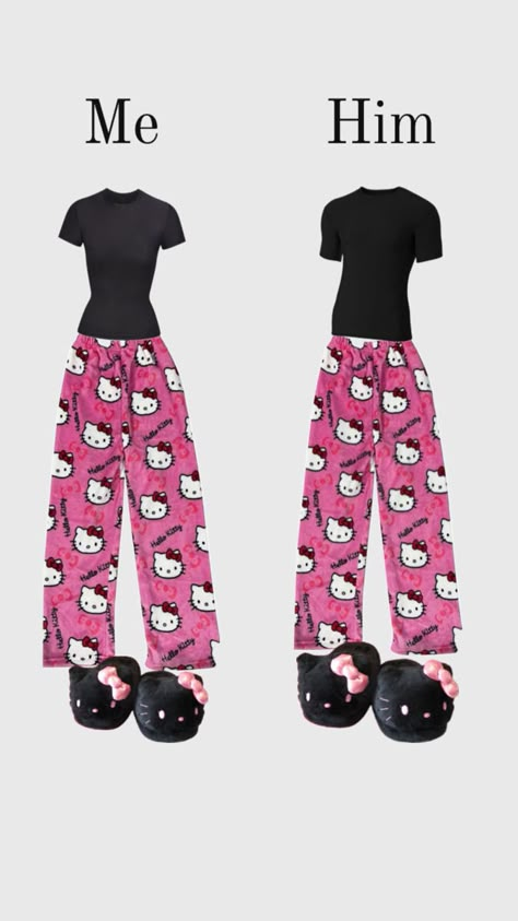 Hello kitty matching pjs>>> Hello Kitty Matching Pjs, Hello Kitty Matching, Matching Pjs, In My Dreams, Matching Couple Outfits, Couple Outfits, Matching Couples, Christmas Wishes, Hello Kitty