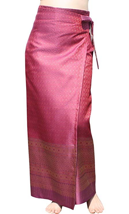 Thai Silk Skirt, Thai Wrap Skirt, A Line Wrap Skirt, Wrap Around Skirt Outfit, Sarong Skirt Outfit, Rok Tenun, Thai Skirt, Sarong Wrap Skirt, Saree Skirt