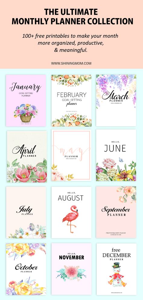 monthly planner free printables Free Printable Monthly Planner, October Planner, December Planner, Monthly Planner Template, Ultimate Planner, Monthly Planner Printable, Pretty Planners, Printables Free, Planner Pdf