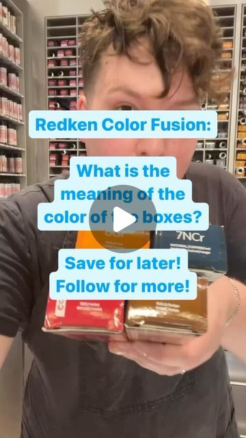 Redken on Instagram: "Today, #RedkenArtist @blakereedevans breaks down the color coding of Color Fusion boxes. His explanation takes all the guesswork out of perfect Color Fusion formulation. Let’s hear more from him below:

“I used to wonder why all of these boxes had different colors and wondered how they fit under the Color Fusion umbrella.

Cover Fusion: Low ammonia formula, meant for 50% gray or more. Not intermixable with other Color Fusion colors.

Extra Lift: High lift color, up to 5 levels of lift, lift and tones at the same time. I love to use these rotating with lightener. Not intermixable with other Color Fusion colors.

Traditional Color Fusion: (These are intermixable)

Natural Balance: Black to Gray or Brown to tan depending on the line. The most neutral or neutral warm colo Redken Color Fusion, Background Fashion, Natural Fashion, Redken Color, Umbrella Cover, Natural Balance, Tan Background, Natural Style, Color Coding