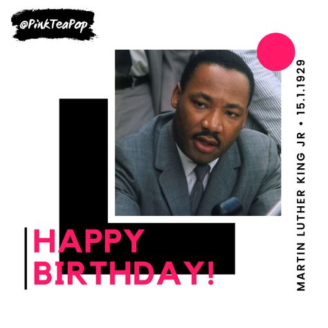 Happy Birthday Martin Luther King Jr. ❤️ Thank you for being our hero! #MartinLutherKingJr #America # MartinLutherKing #BirthdayPost #Myhero #BirthdayPost #HappyBirthday #PinkTeaPop Happy Birthday Martin, Birthday Posts, Pink Tea, King Jr, Martin Luther King Jr, Martin Luther, Martin Luther King, Lives Matter, Black Lives