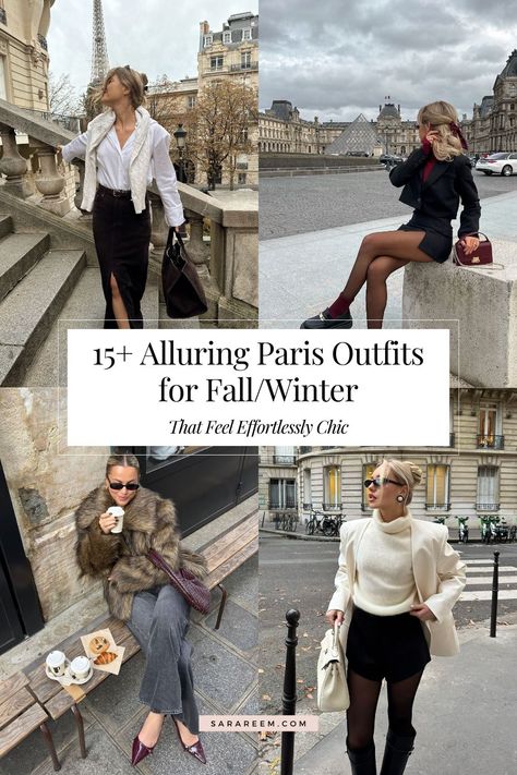 Looking for Parisian-inspired outfit ideas for fall and winter? Discover 15+ effortlessly chic Paris outfits for fall and winter that blend cozy layers, chic silhouettes, and timeless Parisian style. These Paris outfit ideas are the perfect mix of casual and sophisticated. Explore how to nail that effortless Parisian charm with winter outfit ideas designed for both style and warmth. Pin these stunning looks now for your ultimate fall and winter style inspo! #ParisOutfits #ParisianStyle February In Paris Outfit, Outfits For 50 Degree Weather, Classy Casual Winter Outfits, Paris Outfits Fall, Easy Everyday Outfits, Outfits Ideas Winter, Outfits Classy Casual, Looks Paris, Baddie Winter Outfits