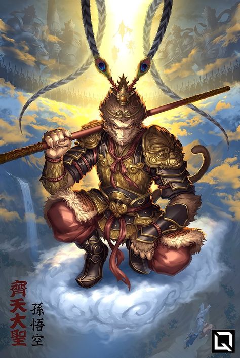 Sun Wukong Concept Art, Son Wukong Art, Sun Wukong Wallpaper Hd, Journey To The West Sun Wukong, Journey To The West Fanart, Sun Wu Kung, Sun Wukong Fanart, Wukong Art, Fantasy Paradise