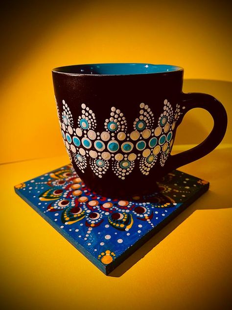 Dot Mandala, Tea Cup, Tea Cups, Coasters, Dots, Tea