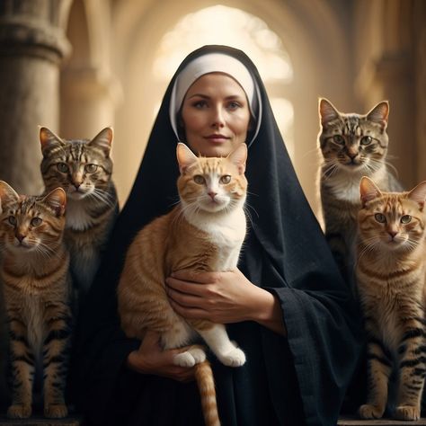 Saint Gertrude: Patron Saint of Cats Patron Saint Of Cats, Saint Gertrude, Mountain Lion, Cat Parenting, Greek Orthodox, March 17, Cat Sleeping, Cat Names, Patron Saints