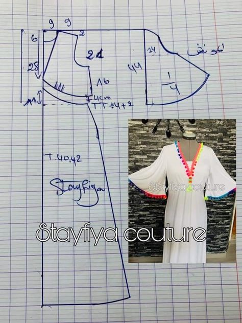 Moda Academia, Basic Dress Pattern, Evening Dress Patterns, Tunic Sewing Patterns, Sewing Collars, Kids Blouse Designs, Fashion Design Patterns, Pattern Dress Women, Sewing Tutorials Clothes