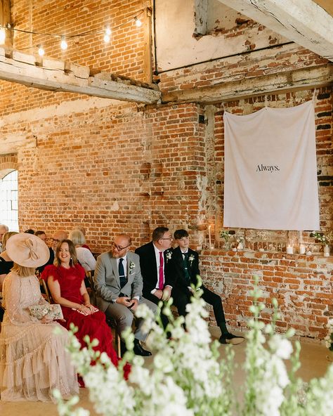 Godwick has some incredible features in their barn, one being a large alcove to the left of the ceremony space. Me and Sam knew we wanted to hang a large soft fabric sign here and it worked so well 🤍 We spent hours in our local cafe designing our signage & stationery together in the months leading up to our wedding day. We printed our signage onto soft cotton-muslin, sheer and delicate, and my current favourite style 🤍 We did a mixture of fabric signage and matte card signage, opting for th... To Bind Wedding Sign, Wedding Fabric Welcome Sign, The Johnsons Wedding Sign, The Smiths Wedding Sign, Wedding Theater Marquee Sign, Muslin Cotton, Cafe Design, Our Wedding Day, Soft Fabrics