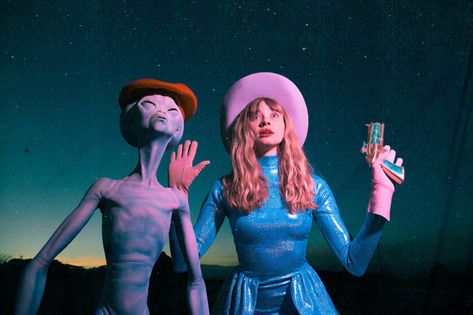 Pop Art Photography Portraits, Alexandra Savior Aesthetic, Galactic Photoshoot, Alexandra Aesthetic, Alien Core, Dana Trippe, Daniel Richter, Alexandra Savior, Cowboys & Aliens