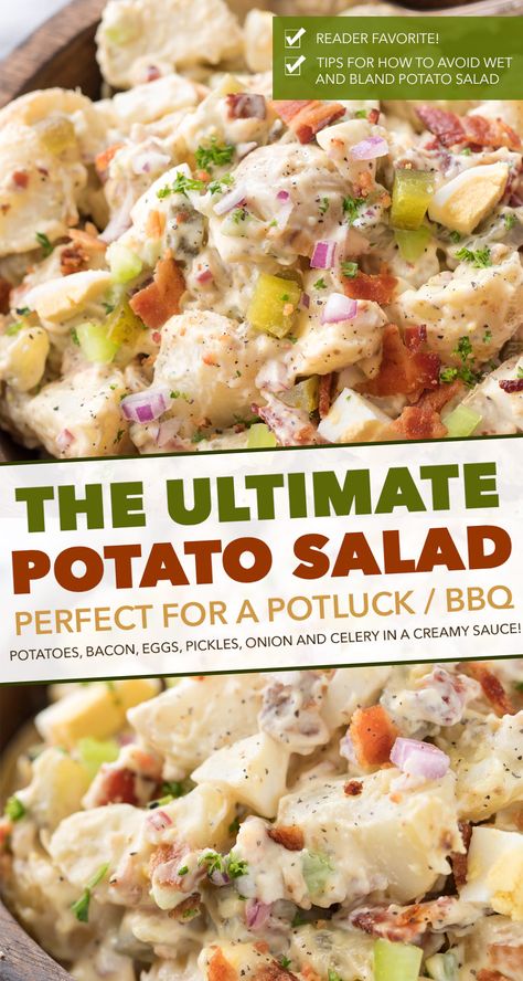 Potato Salad With Radishes, Award Winning Potato Salad, Million Dollar Potato Salad, Rustic Potato Salad, Mini Potato Salad Recipe, City Bbq Potato Salad Recipe, Potato Salad For 50 People, Russet Potato Salad, Hot Potato Salad Recipe