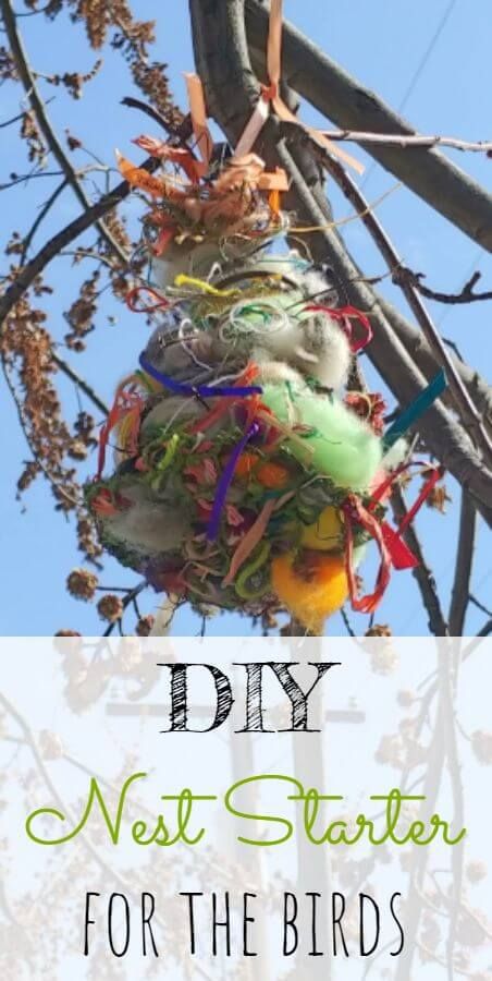 DIY Spring Nest Starter For The Birds Bird Repellent Spray, Bird Nesting Material, Backyard Birds Watching, Bird Nest Craft, Backyard Birds Feeders, Backyard Birds Sanctuary, Hummingbird Nests, Cottage Diy, Bird Treats