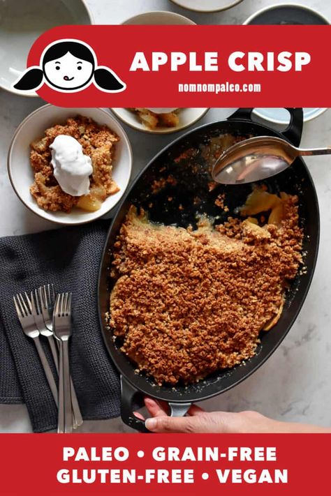 Paleo Apple Crisp, Apple Crisp Without Oats, Berry Crisp Recipe, Paleo Apple, Best Apples For Baking, Healthy Apple Crisp, Apple Recipes Healthy, Gluten Free Apple Crisp, Best Apple Crisp