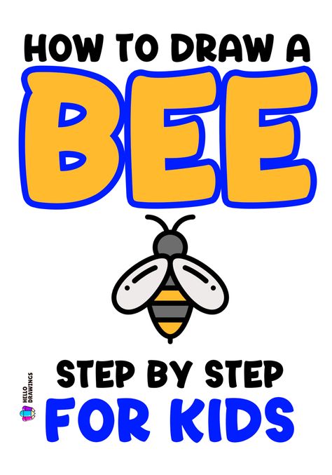 How to Draw a Bee | Easy Drawing Guide for Kids Draw A Bee, Drawing A Bee Step By Step, Bumble Bee Easy Drawing, Doodle Bee Draw, How To Draw A Beehive Step By Step, How To Draw A Bee, Bee Drawing Simple Cute, Drawing Bees Step By Step, Bee Drawing Easy