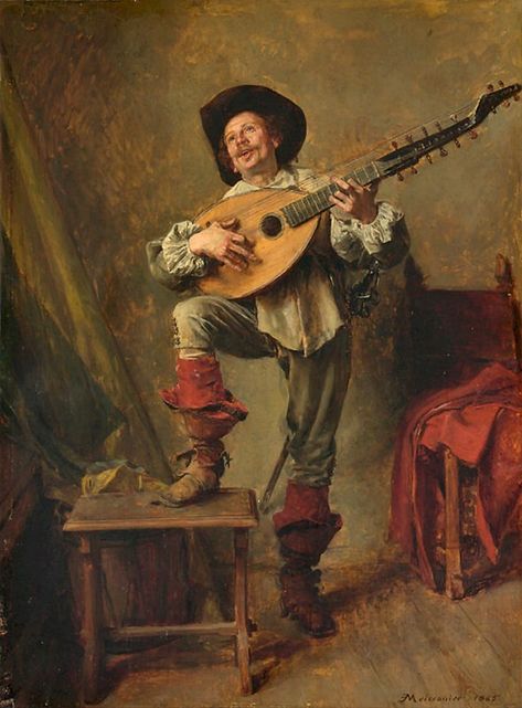 meissonier, jean-louis ernest - Soldier Playing the Theorb… | Flickr European Paintings, Modern Artists, Slipknot, French Artists, Metropolitan Museum Of Art, Metropolitan Museum, Art Music, Music Art, Art Reproductions