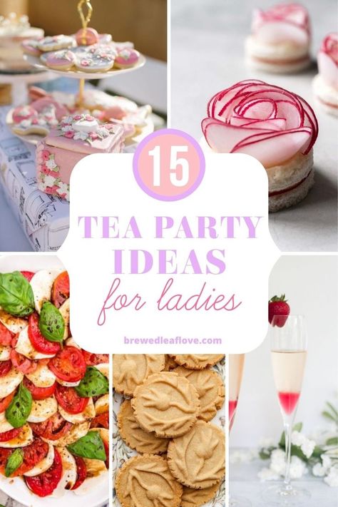 Looking for ideas for a ladies tea party? From food ideas, to decor and tea party attire, check out these 15 elegant, fun and simple ideas for the perfect tea party. Ladies Tea Party Ideas, Adult Tea Party Decorations, Ladies Tea Party, Tea Party Table Settings, Adult Tea Party, Tea Party Desserts, Tea Party Menu, Tea Party Attire, Tea Party Ideas