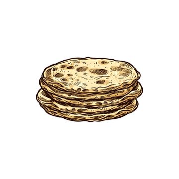 flat,wheat,snack,soft,burrito,tacos,quesadilla,healthy,sandwich,hunger,sketch,pita,white,flour,chapati,corn,flatbread,of,empty,food,pastry,isolated,whole,tortilla,stack,in,vector,shell,tortillas,pile,mexican,illustration,wrap,bread Roti Canai Illustration, Tortilla Tattoo, Tortilla Illustration, Grains Illustration, Quesadilla Healthy, Ava Tattoo, Corn Flatbread, Tortilla Stack, Burrito Tacos