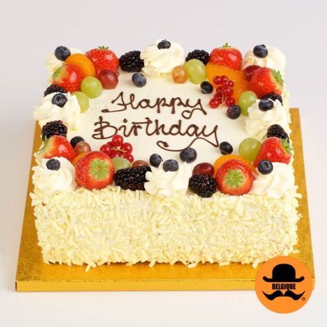 Cake Decorating Sprinkles, Cake Decorated With Fruit, Fresh Cream Cake, Flake Chocolate, Fruit Cake Design, Fresh Fruit Cake, Lemon Layer Cakes, Chocolate Cake Designs, Fruit Fresh