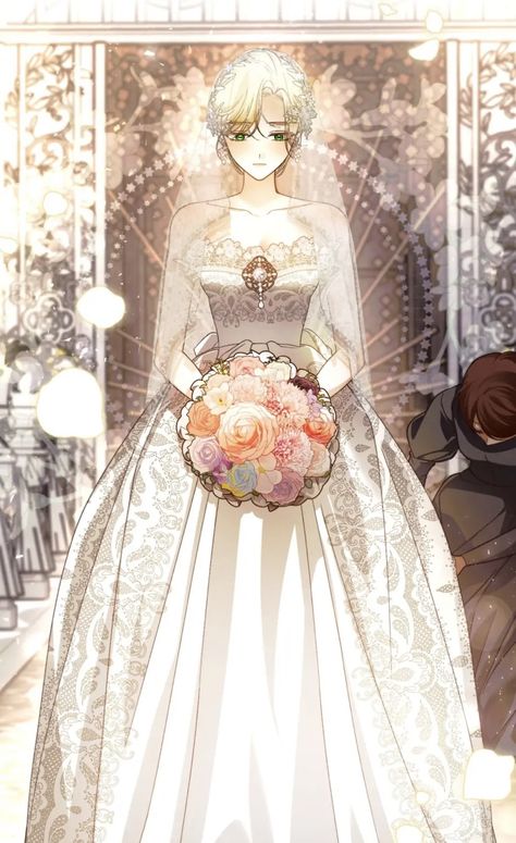 Anime Bride, Manhwa Women, Manhwa Dresses, Manhwa Dress, Yui Komori, Romance Comics, Royal Dresses, Fantasy Dresses, Romantic Manga