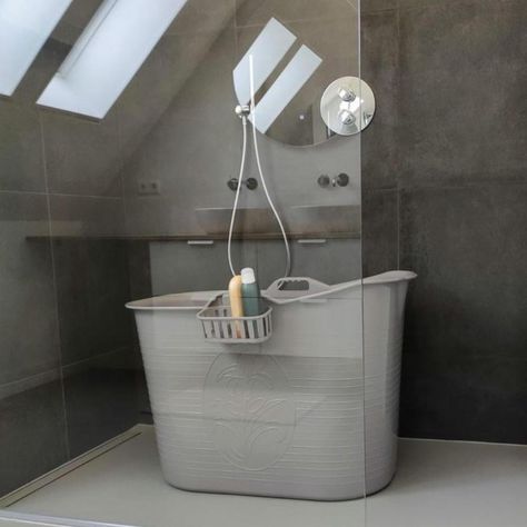 The Bath Bucket is for people who want to enjoy a relaxing moment after a long stressful day. The bath has a capacity of 200 liters and can easily be put aside after use. Stressful Day, Relaxing Moments, Bathroom Trends, Diy Bath Products, Bath, In This Moment, Canning