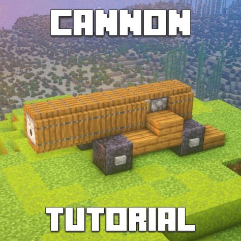 2,616 Likes, 10 Comments - MINECRAFT | GAMEEO BUILDS (@gameeobuilds) on Instagram: “Minecraft: how to build a cannon. - Follow @gameeobuilds for more. By Mustafa” Minecraft Burg, Cute Things To Build In Minecraft, Minecraft Id, Minecraft Fountain, Aesthetic Minecraft Builds, Case Minecraft, Minecraft Banner Designs, Minecraft House Plans, Bangunan Minecraft