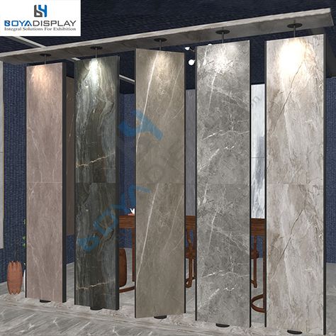 The display rack can be customized according to you need Granite Display Ideas, Tiles Display Showroom Ideas, Tile Display Ideas, Tiles Showroom Display Ideas, Marble Showroom, Marble Display, Store Display Design, Antique Hand Tools, Tile Display