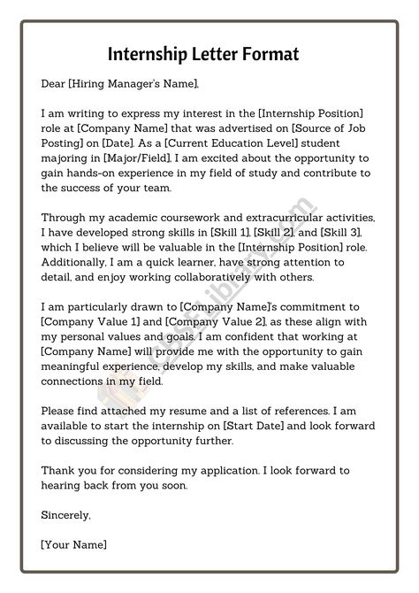 Internship Letter | Format, Samples, How to Write Internship Letter - CBSE Library Internship Application Letter, Consent Letter Format, Internship Letter, Cover Letter For Internship, Application Letter Sample, Letter Writing Samples, The Internship, Job Letter, Graphic Design Cv