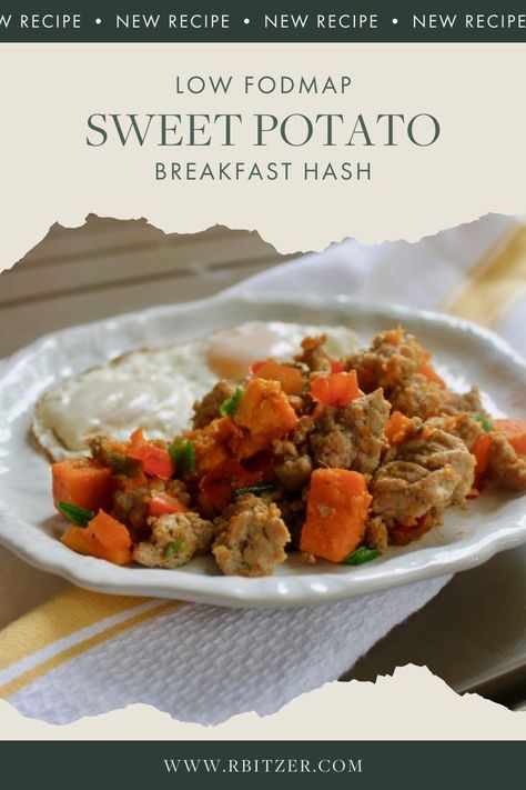 Hash is delicious, so what you do if you need to follow a low FODMAP diet? Give this Low FODMAP Breakfast hash recipe a try! #easy #lowfodmap #glutenfree #healthy Low Fodmap Diet Recipes Breakfast, Quick Low Fodmap Breakfast, Low Fodmap Breakfast Casserole, Low Fodmap Sweet Potato Recipes, Low Fodmap Casserole Recipes, Lowfodmap Easy Meals, Low Fodmap Recipes Breakfast, Low Fodmap Breakfast Recipes, Fodmap Breakfast Recipes