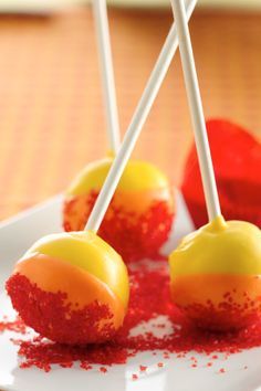 These cocktail-inspired cake pops are sure to be a hit! Sunrise Cake, Liquor Cake, Alcohol Cake, Cake Ball Recipes, Alcoholic Desserts, Boozy Desserts, Cake Pop Recipe, Salty Cake, Tequila Sunrise