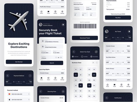 Ticket App Design, Airplane App, Flight Booking App, Flight App, Dashboard App, Dashboard Mobile, Figma Design, Ui Ux 디자인, E Ticket