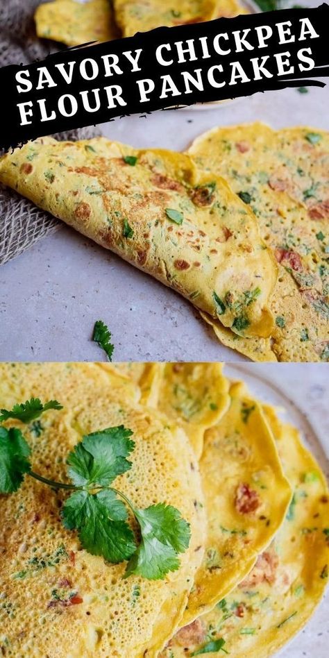 Chana Flour Recipes, No Flour Dinner Recipes, Recipes With Chickpea Flour, Chickpea Flour Uses, Recipes Using Chickpea Flour, Gram Flour Recipes, Chickpea Flour Breakfast, Chickpea Flour Crepes, Chickpea Crepes