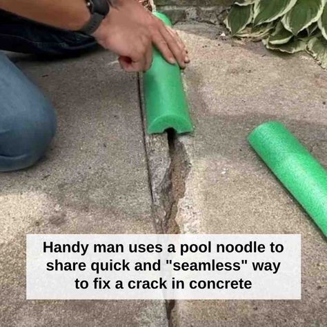 Fix Cracked Concrete, Midcentury Cottage, Concrete Repair Products, Building Hacks, Noodles Ideas, Cottage Remodel, Concrete Patio Makeover, Concrete Repair, House Redo